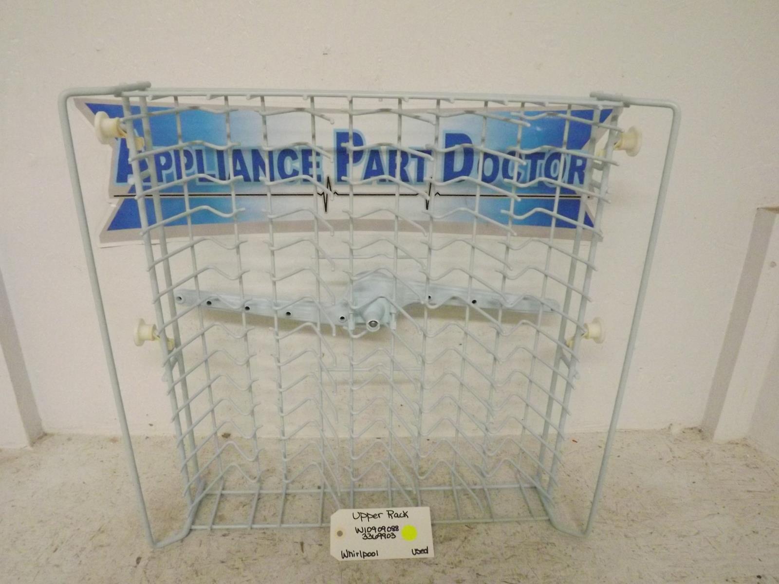 Whirlpool Dishwasher W10909088 3369903 Upper Rack Used Whirlpool Dishwasher W10909088 3369903 Upper Rack Used